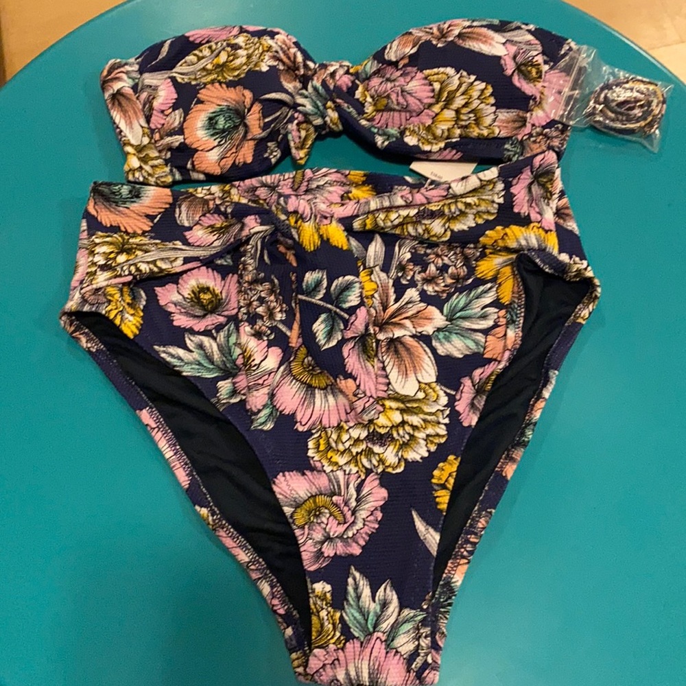 Monet Texture Bandeau Swim Set